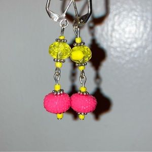 💖💛Pink & Yellow Handmade Earrings